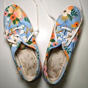 Rifle Paper‎ Co Keds Women's Garden Party Sneakers Size 6.5 Floral Spring Preppy